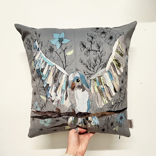 Velvet Bird Cushion