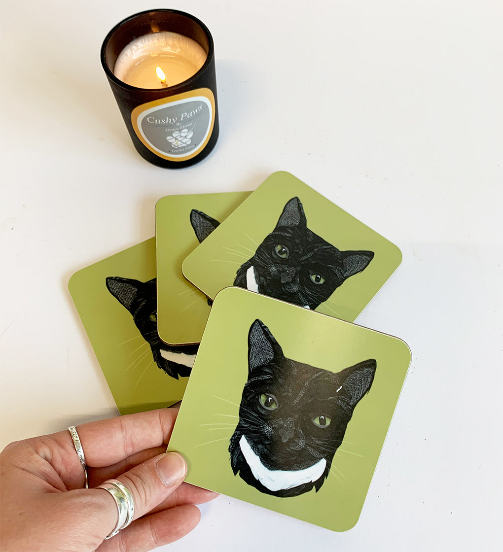 Black Cat Coaster