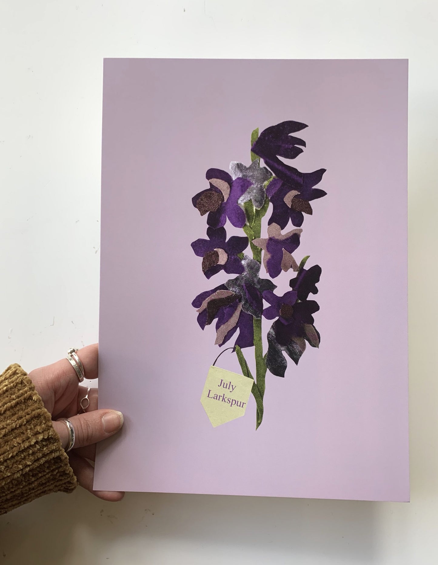 Floral print for July- Larkspur