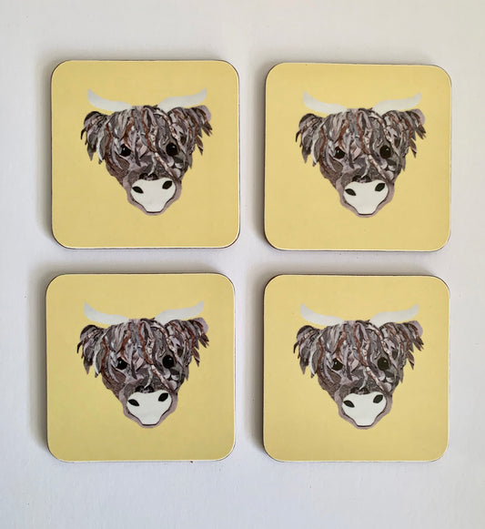 Highland Cow Coaster