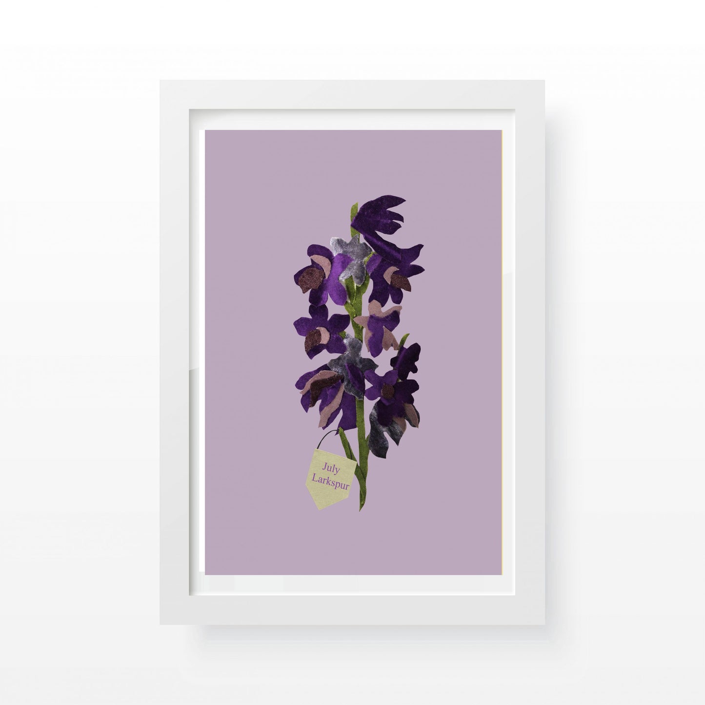 Floral print for July- Larkspur