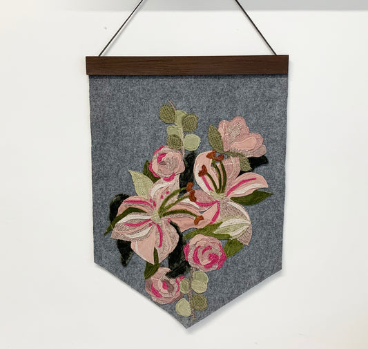 Pink Floral Wall Hanging (Large)