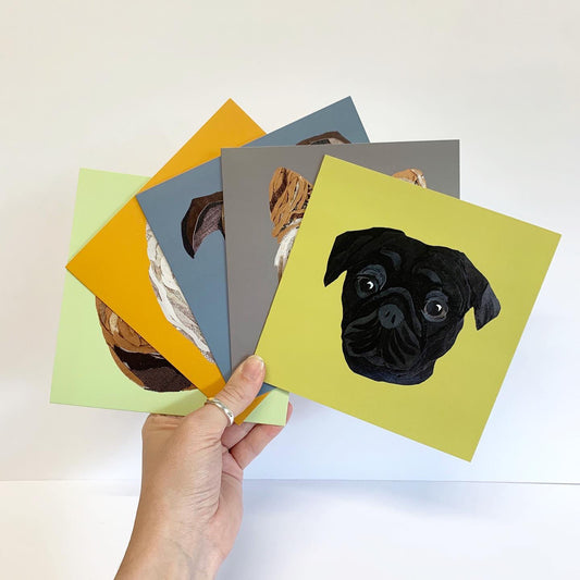 Pug- Dog Greetings Card