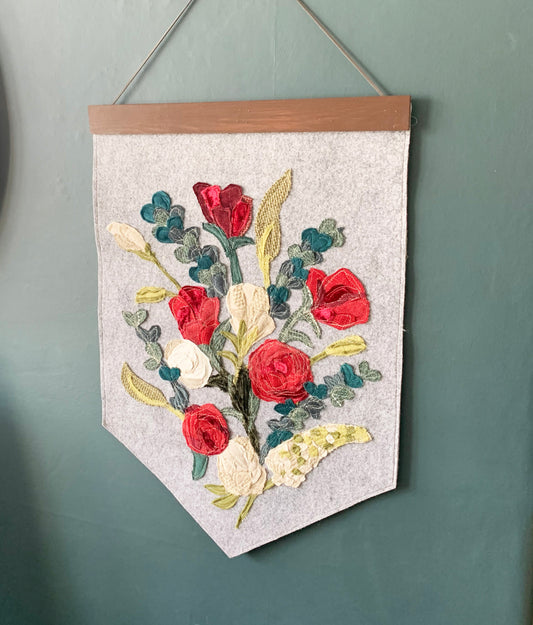 Red Floral Wall Hanging (Large)