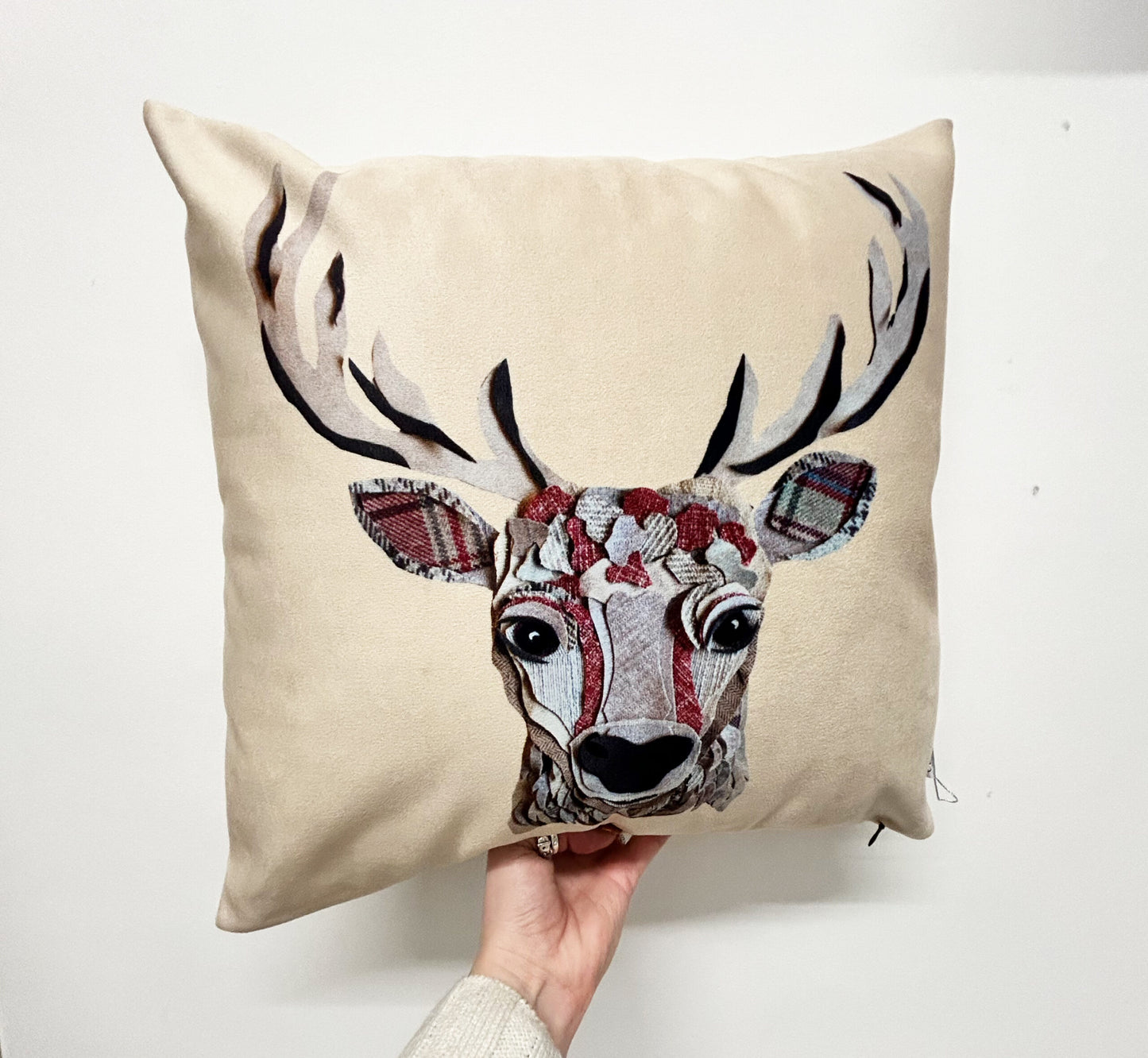 Velvet Stag Cushion