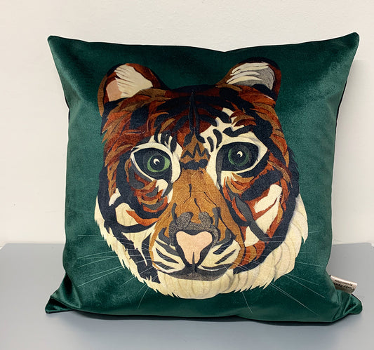 Tiger Cushion Velvet