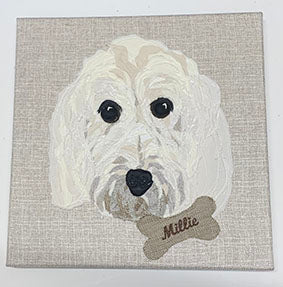 Commission Pet Portrait canvas with name