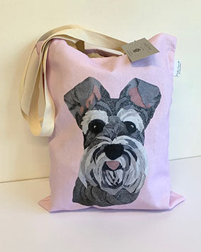 Schnauzer Tote bags