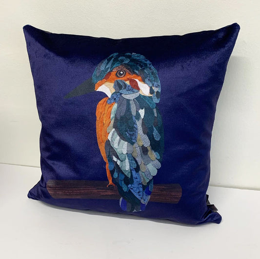 King Fisher Cushion Velvet