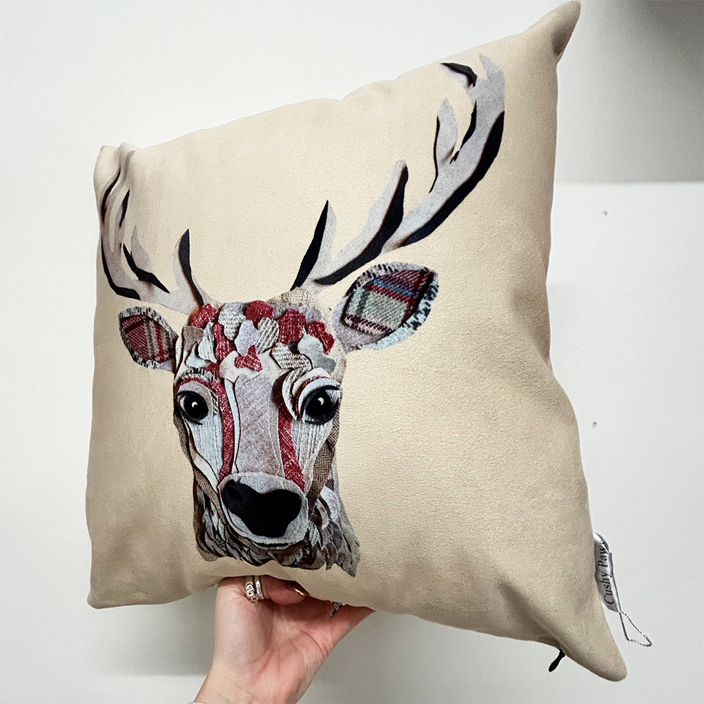 Velvet Stag Cushion