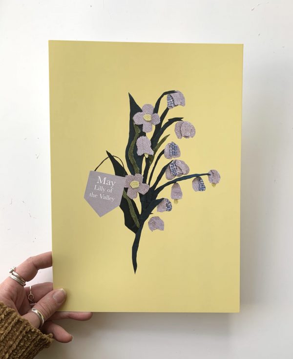Floral birth month flower print for May- Lily of the Valley
