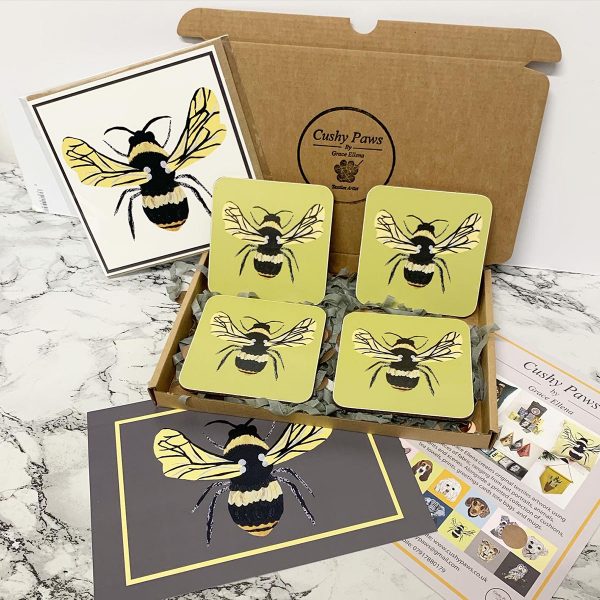 Bee coaster set