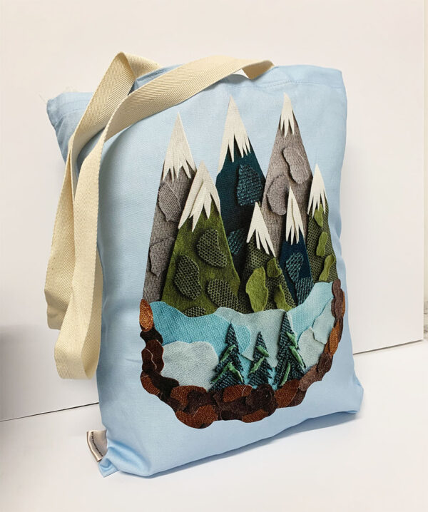 Mountain Range Tote Bags